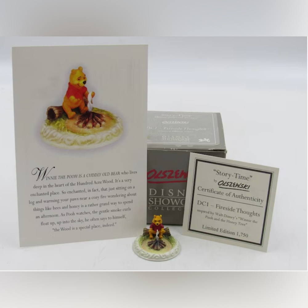 Disney Showcase Story Time by Olszewski "Fireside Thoughts" in Box with COA